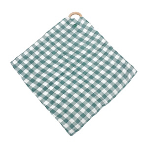 Muslin Security Blanket & Beechwood Teether Ring
