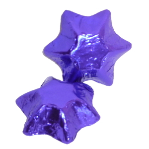 6 Purple Foil Chocolate Stars