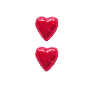 2 Red Chocolate Hearts