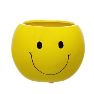 Ceramic Smiley Face Pot