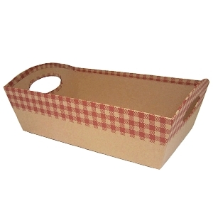 Gingham Kraft Tray