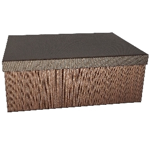Gift Box Brown Stripes