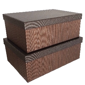 Gift Box Stack Brown