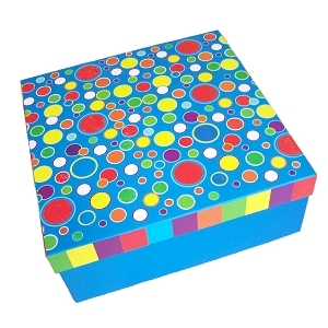Polka Dots Blue Gift Box
