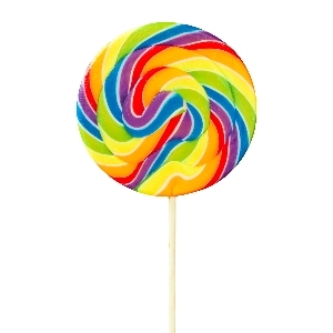 Rainbow Swirl Lollipop