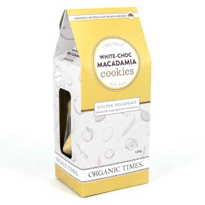 Organic White Choc Macadamia Cookies