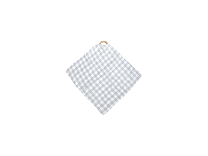 Muslin Security Blanket & Beechwood Teether Ring