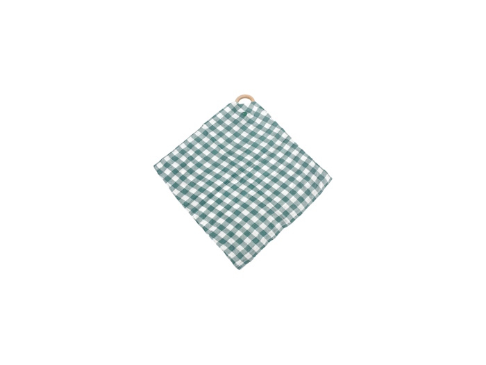 Muslin Security Blanket & Beechwood Teether Ring