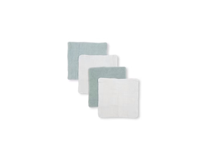Organic Cotton Face Washer Sage Green