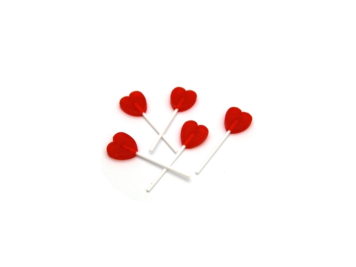 8 Heart Shaped Lollipops