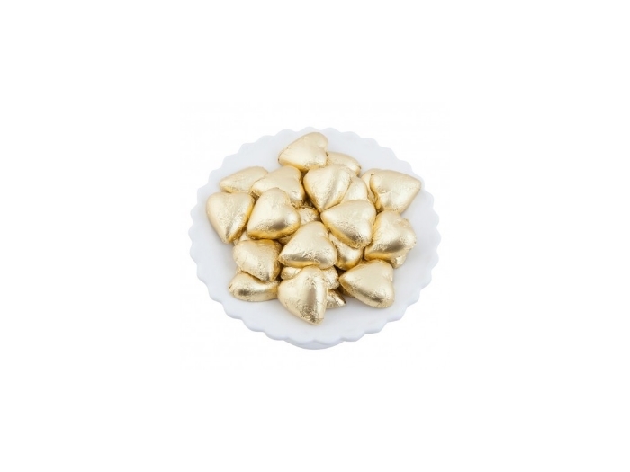 14 Gold Chocolate Hearts