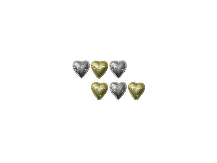 6 Gold & Silver Chocolate Hearts