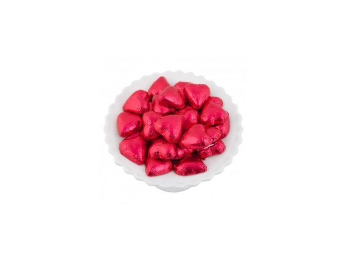 12 Red Chocolate Hearts
