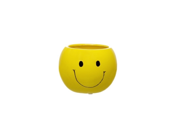 Ceramic Smiley Face Pot